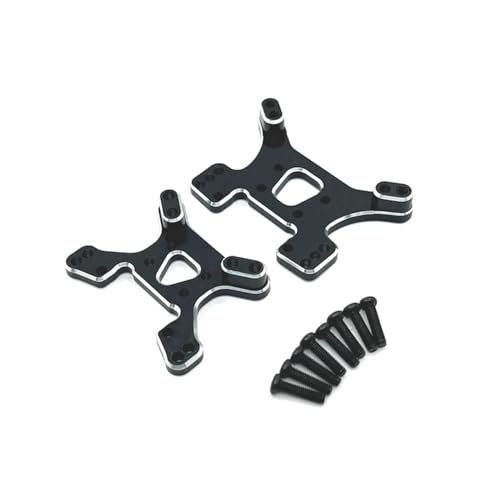 tKLNvZ RC Car Upgrade Teile Zubehör 144001 144002 144010 124017 124019 124007 124008 Metall vordere und hintere Stoßdämpferplatte(Black) von tKLNvZ