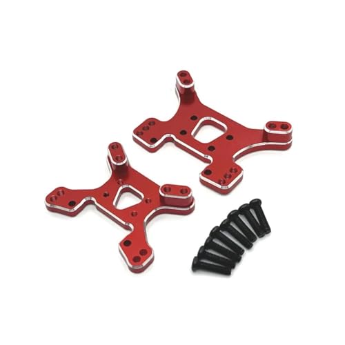 tKLNvZ RC Car Upgrade Teile Zubehör 144001 144002 144010 124017 124019 124007 124008 Metall vordere und hintere Stoßdämpferplatte(Red) von tKLNvZ