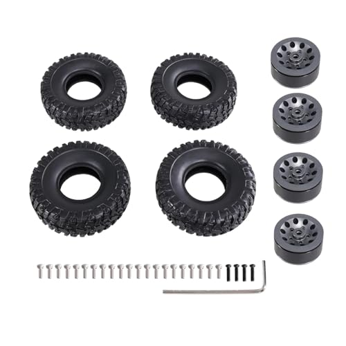 tKLNvZ for MN1/2 D90 98 99S 78 82 99sV2 1/16 C14 C24 C34 RC-Auto-Clip-Typ-Reifen, weiche Reifenhaut, Upgrade-Metallteile, Zubehör(Titanium) von tKLNvZ