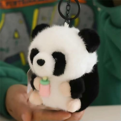 tYuNBd Kawaii Panda Plüsch Schlüsselanhänger Spielzeug Niedliches Plüschtier Mini Panda Plüsch Puppe Cartoon Kinder Spielzeug Mädchen Tasche Anhänger Geburtstag 10CM 3 von tYuNBd