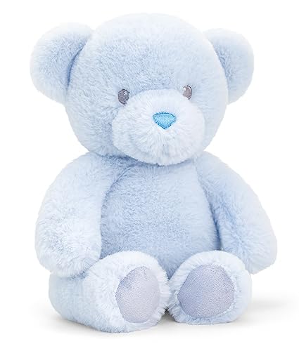 tachi Baby Plüschtier Bär groß 25 cm, Kuscheltier Teddy blau, Sitzendes Stofftier Bärchen von tachi