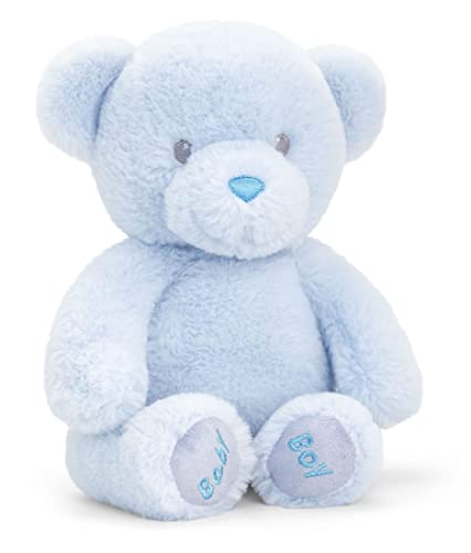 tachi Baby Plüschtier Bär groß 25 cm, Kuscheltier Teddy blau, Sitzendes Stofftier Bärchen von tachi