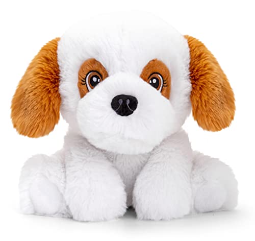 tachi Kuscheltier Cockapoo 25 cm, Sitzender Plüschtier Hund, Kuscheltier Hündchen weiß braun von tachi