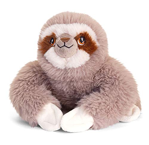 tachi Kuscheltier Faultier 18 cm, Plüschtier hell braun liegend, Stofffaultier aus 100% recycelten Plüsch von tachi