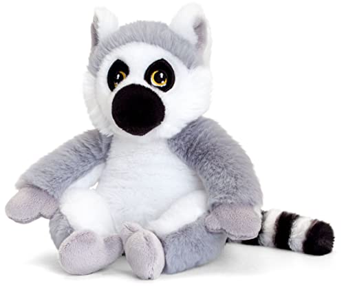 tachi Plüschtier Lemur sitzend, Weicher Kuscheltier Katta grau, Stofftier AFFE 18 cm von tachi