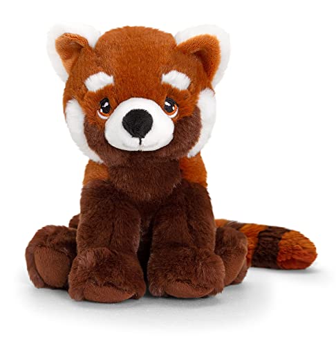 tachi Plüschtier Roter Panda Bär, Sitzender Kuschelbär rot braun, Stoffpanda flauschig 18 cm von tachi
