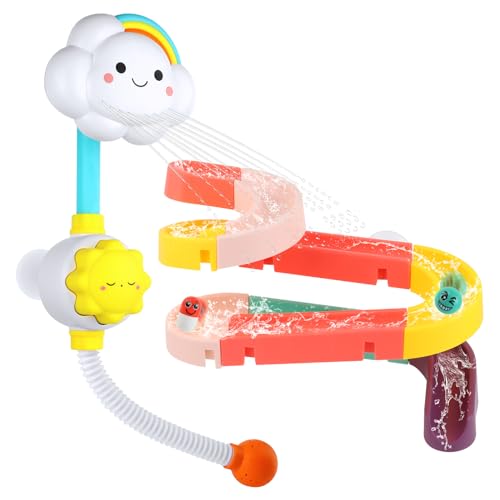 Badespielzeug,Badewannenspielzeug ab 1-6 Jahre,Badespielzeug Baby Badewannen Spielzeug Set mit Dusche, Kugelbahn für Kleinkinder und Babys ab 3 Jahren Mädchen Junge von talifoca