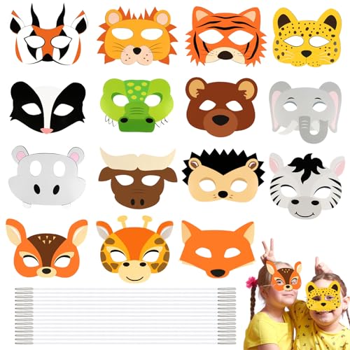 talifoca 15 Stück Tiermasken Für Kinder,Kindermasken Tiere,Tiermasken Masken,Geburtstag Augenmaske,Halbmasken Kinder,Tiermasken Zum Ausmalen,Masken Kinder Geburtstag,Maske Tier,Dschungel Party Deko talifoca 15 Stück Tiermasken Für Kinder,Kindermasken Tiere,Tiermasken Masken,Geburtstag Augenmaske,Halbmasken Kinder,Tiermasken Zum Ausmalen,Masken Kinder Geburtstag,Maske Tier,Dschungel Party Deko von talifoca