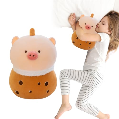 tangger Bubble Tea Kuscheltier Plüschtier Boba Tea Kuscheltier Cartoon Plüschpuppen Lustiges Milchtee Softpuppe Squishy Mellow Bubble Tea squishmallow Bubble Tea Kawaii Bubble Tea Cup(23cm) von tangger