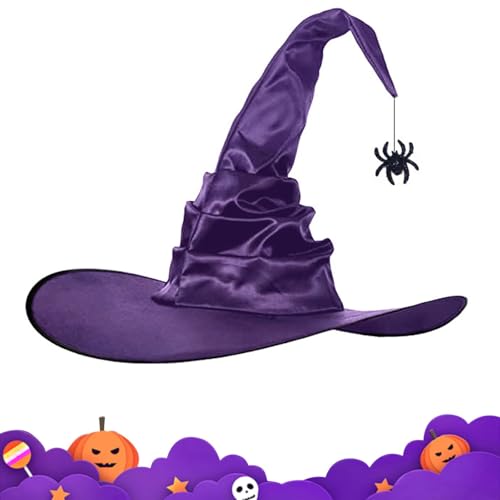 tangger Halloween Hexen, Hexenhut Damen Hexen Hut Kostüm Cosplay Hexenhüte Hexen Zubehör für Halloween Party Karneval Maskerade Cosplay Kostüm Zubehör von tangger