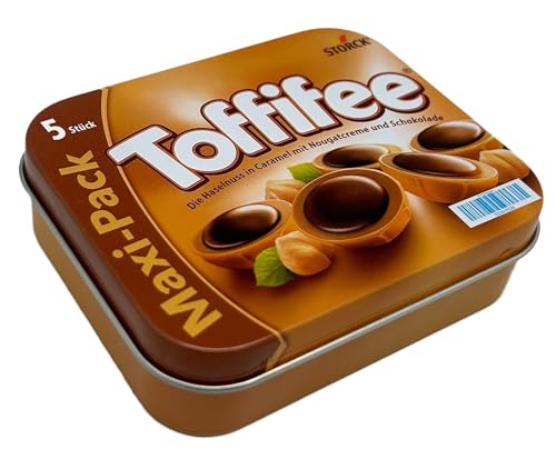 tanner DER KLEINE KAUFMANN TANNER Deco - Toffifee, 5 Stück aus Holz in Metalldose, Zubehör für Kaufmannsladen, lebensmittelechtes Design, 0961.3 von Tanner - DER KLEINE KAUFMANN Deco