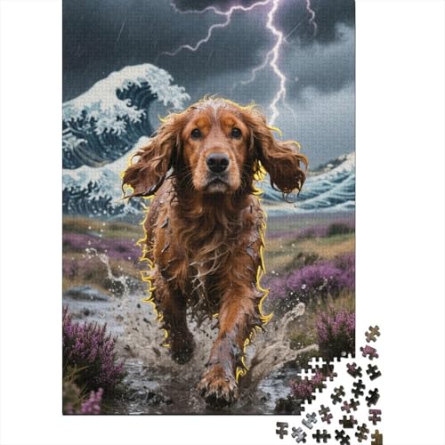 Englischer Cocker-Spaniel Puzzles 1000 Teile Schwer Puzzle Spielzeug Lernspiel Impossible Herausforderungsspielzeug Für Erwachsene Und Kinder in Bewährter 1000pcs (75x50cm) von tanpiaoliang