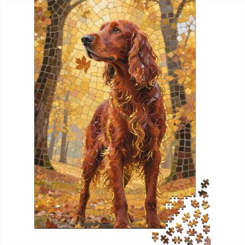 Irish Setter Puzzle 1000 Teile Schwer Puzzle Spielzeug Pädagogisches Spiel Impossible Herausforderungsspielzeug Für Erwachsene Und Kinder in Bewährter 1000pcs (75x50cm) von tanpiaoliang