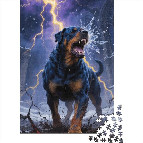 Rottweiler Puzzle 1000 Teile Schwer Puzzle Spielzeug Pädagogisches Spiel Impossible Herausforderung Spielzeug Für Erwachsene Und Kinder in Bewährter 1000pcs (75x50cm) von tanpiaoliang
