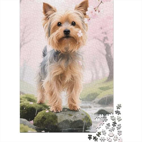 Yorkshire-Terrier Puzzles 1000 Teile Schwer Puzzle Spielzeug Pädagogisches Spiel Impossible Herausforderung Spielzeug Für Erwachsene Und Kinder in Bewährter 1000pcs (75x50cm) von tanpiaoliang