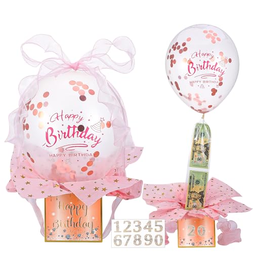 64 Stück Geldgeschenke Geburtstag DIY Überraschungsbox mit Luftballons, Roségold Geldgeschenke Verpackung, Luftballon Pull Up Geburtstag Geldgeschenks Surprise Box Verpackung für Freunde und Familie 64 Stück Geldgeschenke Geburtstag DIY Überraschungsbox mit Luftballons, Roségold Geldgeschenke Verpackung, Luftballon Pull Up Geburtstag Geldgeschenks Surprise Box Verpackung für Freunde und Familie von taonganui