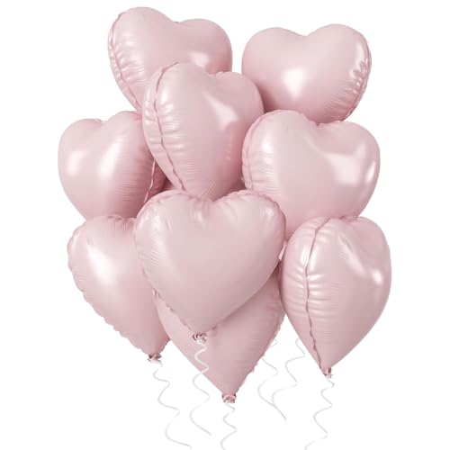 Herz Folienballon Baby Rosa, 10 Stück 18 Zoll Rosa Herz Folien Luftballons Heliumfolie Herzförmige Ballons für Geburtstag Babyparty Hochzeit Verlobung Valentinstag Dekorationen Herz Folienballon Baby Rosa, 10 Stück 18 Zoll Rosa Herz Folien Luftballons Heliumfolie Herzförmige Ballons für Geburtstag Babyparty Hochzeit Verlobung Valentinstag Dekorationen von tarumedo