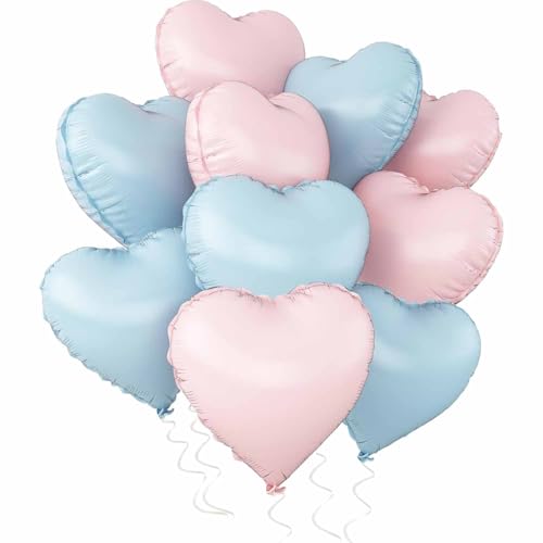 Herz Folienballon Blau Rosa, 10 Stück 18 Zoll Babyblau Herz Folien Luftballons Heliumfolie Herzförmige Pink Ballons für Geburtstag Babyparty Hochzeit Verlobung Valentinstag Dekorationen Herz Folienballon Blau Rosa, 10 Stück 18 Zoll Babyblau Herz Folien Luftballons Heliumfolie Herzförmige Pink Ballons für Geburtstag Babyparty Hochzeit Verlobung Valentinstag Dekorationen von tarumedo