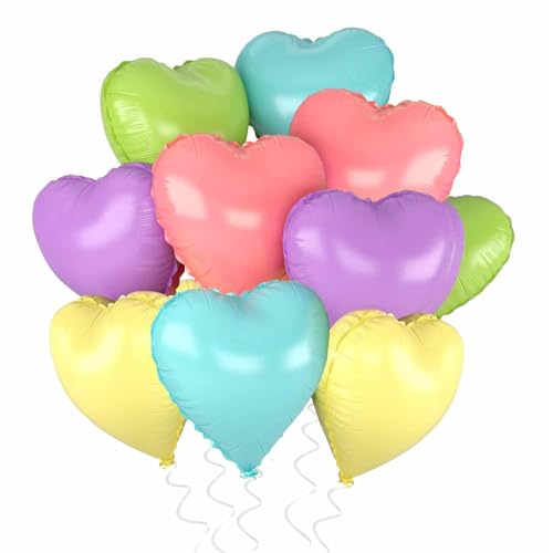 Herz Folienballon Bunt, 10 Stück 18 Zoll Bunt Herz Folien Luftballons Heliumfolie Herzförmige Ballons für Geburtstag Babyparty Hochzeit Verlobung Valentinstag Dekorationen Herz Folienballon Bunt, 10 Stück 18 Zoll Bunt Herz Folien Luftballons Heliumfolie Herzförmige Ballons für Geburtstag Babyparty Hochzeit Verlobung Valentinstag Dekorationen von tarumedo