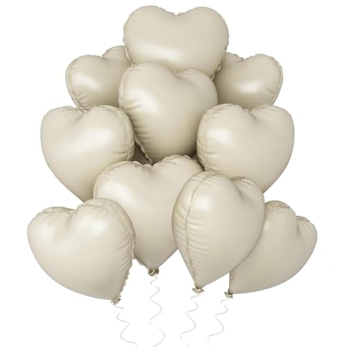 Herz Folienballon Creme, 10 Stück 18 Zoll Beige Herz Folien Luftballons Heliumfolie Herzförmige Ballons für Geburtstag Babyparty Hochzeit Verlobung Valentinstag Dekorationen Herz Folienballon Creme, 10 Stück 18 Zoll Beige Herz Folien Luftballons Heliumfolie Herzförmige Ballons für Geburtstag Babyparty Hochzeit Verlobung Valentinstag Dekorationen von tarumedo