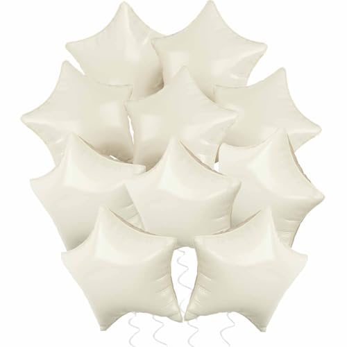 Stern Folienballons Creme, 10 Stück 18 Zoll Beige Stern Folien Luftballons Sternluftballons Heliumballon Star Ballons für Geburtstag Babyparty Hochzeit Verlobung Dekorationen Stern Folienballons Creme, 10 Stück 18 Zoll Beige Stern Folien Luftballons Sternluftballons Heliumballon Star Ballons für Geburtstag Babyparty Hochzeit Verlobung Dekorationen von tarumedo