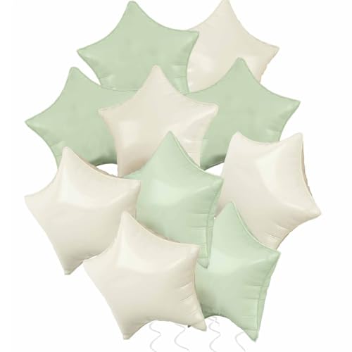Stern Folienballons Creme Grün, 10 Stück 18 Zoll Salbeigrün Stern Folien Luftballons Sternluftballons Heliumballon Star Ballons für Geburtstag Babyparty Hochzeit Verlobung Dekorationen Stern Folienballons Creme Grün, 10 Stück 18 Zoll Salbeigrün Stern Folien Luftballons Sternluftballons Heliumballon Star Ballons für Geburtstag Babyparty Hochzeit Verlobung Dekorationen von tarumedo
