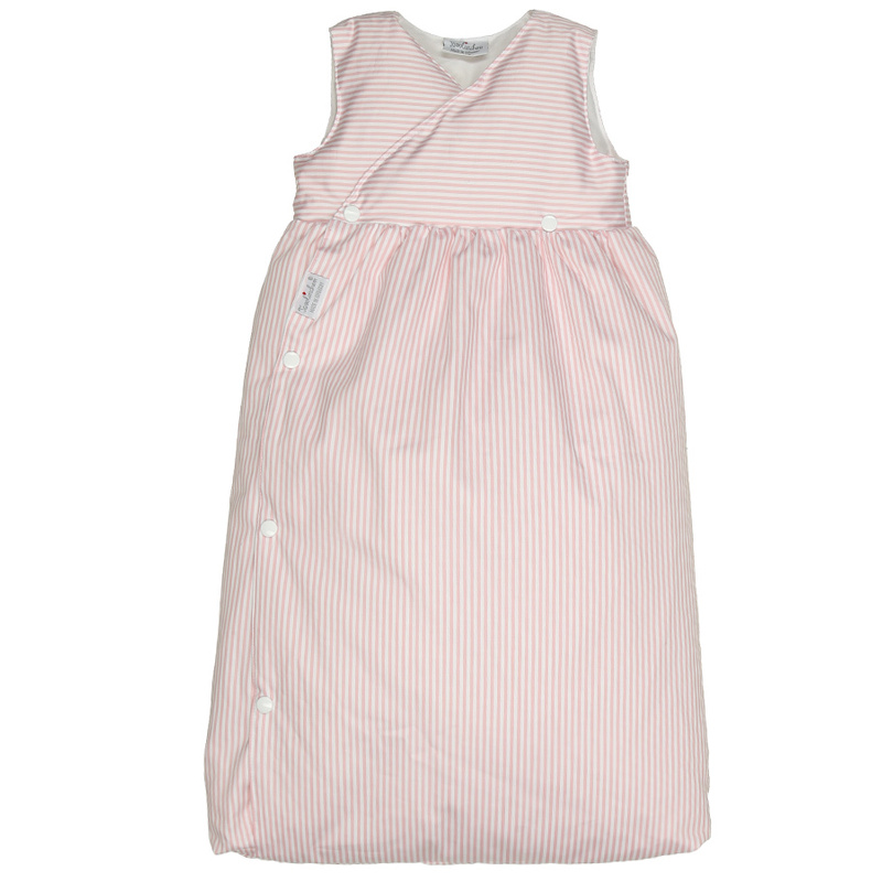 Daunen-Schlafsack TAVOLINCHEN BABY gestreift in rosa/weiß von tavo