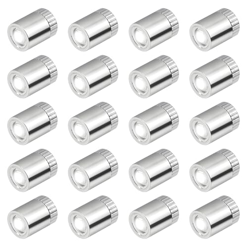 20 Stück Mini-LED-Lichter, Mini-LED-Lampe mit Akku, kleine LED-Lampe für Basteln, Modellbau, Mikro-LED-Licht, für Partydekoration, Modellbau (weißes Licht) von teasteam
