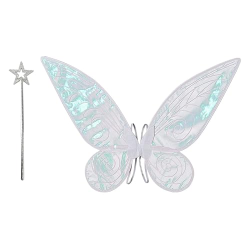 Feenflügel für Kinder und Erwachsene - Prinzessin Schmetterling Engelsflügel Kostüm Zubehör, funkelnde durchsichtige Flügel für Verkleidung, Halloween, Weihnachten, Geburtstag oder Motto-Partys Feenflügel für Kinder und Erwachsene - Prinzessin Schmetterling Engelsflügel Kostüm Zubehör, funkelnde durchsichtige Flügel für Verkleidung, Halloween, Weihnachten, Geburtstag oder Motto-Partys von technodry
