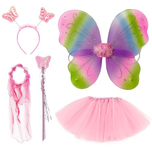 technodry Feenflügel für Kinder, Schmetterlingsflügel, Feen-Kostüm, 5 Stück technodry Feenflügel für Kinder, Schmetterlingsflügel, Feen-Kostüm, 5 Stück von technodry