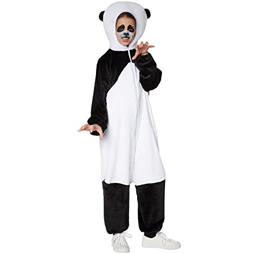 dressforfun Kinderkostüm Panda | Süßes Pandakostüm für Kinder | Vorne mit Reißverschluss | Coole Kapuze, die den Pandakopf darstellt (152 | Nr. 301562) von tectake