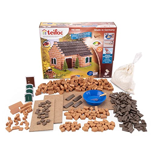 Teifoc TEI 4900 Steinbaukasten - Historisches Haus, Modellbau mit 370 Bauteilen, Bastelset für Mädchen und Jungen ab 8 Jahren, Motorikspielzeug für Kinder, DIY Set mit Mini Ziegelsteinen Teifoc TEI 4900 Steinbaukasten - Historisches Haus, Modellbau mit 370 Bauteilen, Bastelset für Mädchen und Jungen ab 8 Jahren, Motorikspielzeug für Kinder, DIY Set mit Mini Ziegelsteinen von teifoc Germany
