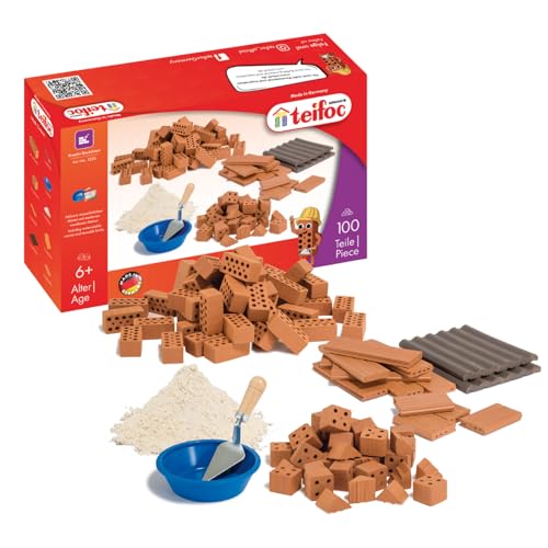 teifoc 1530 Steinbaukasten - Zubehör-Set, 100 Miniatur Ziegelsteine für DIY Projekte, für Kinder ab 6 Jahren teifoc 1530 Steinbaukasten - Zubehör-Set, 100 Miniatur Ziegelsteine für DIY Projekte, für Kinder ab 6 Jahren von teifoc Germany