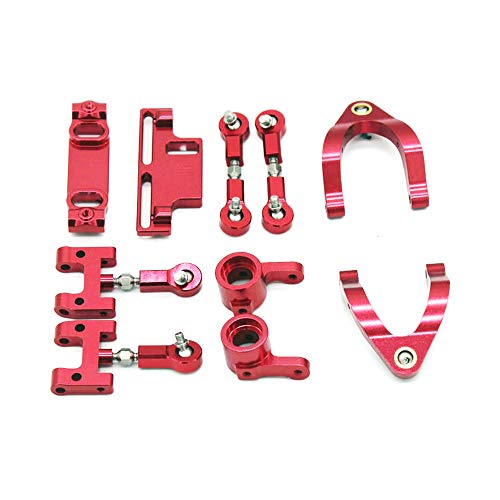 tellaLuna D12 CNC Metall Oberkörper Schwenkarm Lenkung Tasse Kugelkopf Zubehör Set für WPL D12 ferngesteuertes Auto Upgrades Teile Rot tellaLuna D12 CNC Metall Oberkörper Schwenkarm Lenkung Tasse Kugelkopf Zubehör Set für WPL D12 ferngesteuertes Auto Upgrades Teile Rot von tellaLuna