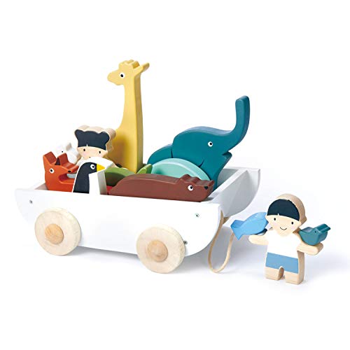 tender leaf toys Holz Boot mit Tieren 12 teilig von Tender Leaf Toys