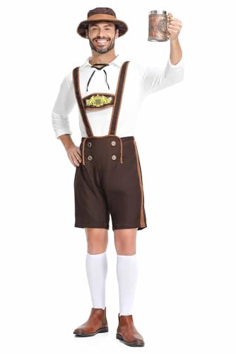 teobant Oktoberfest Outfit Herren, Bayerische Kostüm Tracht Lederhose Erwachsene L teobant Oktoberfest Outfit Herren, Bayerische Kostüm Tracht Lederhose Erwachsene L von teobant