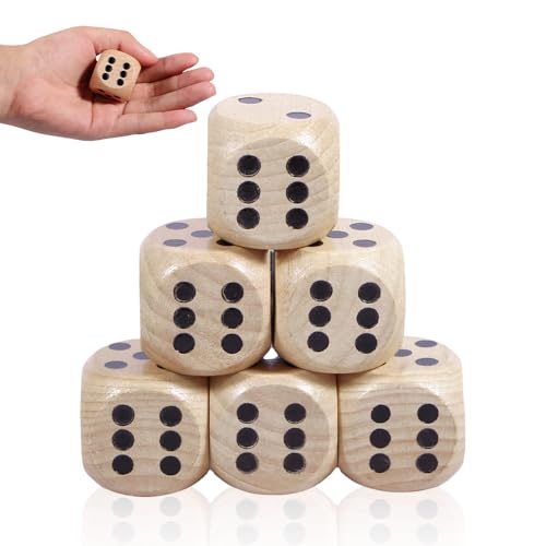 6 Stück Würfel Groß - Würfelspiel Würfel Holz 30mm, Würfel, Holzwürfel für Spiele Holzspielwürfel Lustige Würfel Spiellehre Würfel Requisite Würfel 6 Stück Würfel Groß - Würfelspiel Würfel Holz 30mm, Würfel, Holzwürfel für Spiele Holzspielwürfel Lustige Würfel Spiellehre Würfel Requisite Würfel von teokyat