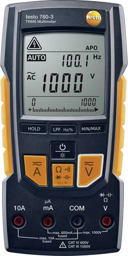 Testo 760-3 Hand-Multimeter digital CAT III 1000 V, CAT IV 600V Anzeige (Counts): 6000 von TESTO