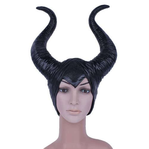 thematys Maleficent Hexen Kopfbedeckung - Elegante Maske für Halloween & Karneval, Ideal für Kostümpartys & Cosplay von thematys