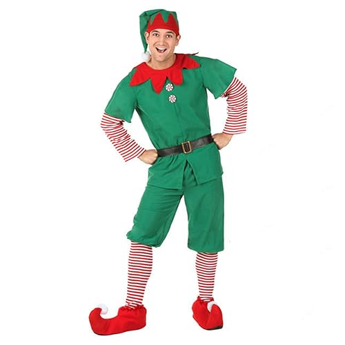 thematys Weihnachtself Kostüm-Set – Zauberhaftes Elfen-Outfit für Damen, Herren & Kinder, Ideal für Weihnachtsfeiern (Männlich, 150cm bis 160cm) von thematys