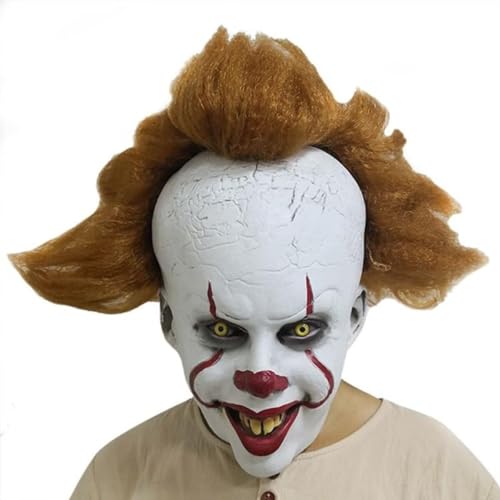 thematys ES Clown Latex Horror Maske für Erwachsene - Gruselige Halloween Verkleidung, Perfekt für Fasching, Karneval & Themenpartys von thematys
