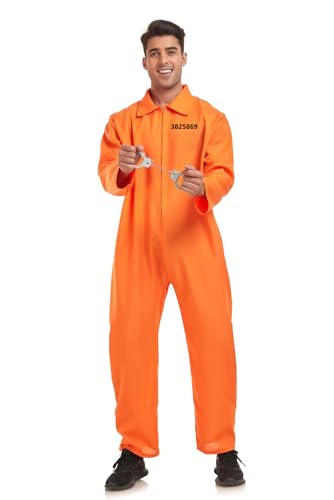 thematys Orangener Häftling Prisoner Insasse Jailbird Overall – Sträfling Kostüm für Herren und Damen, für Karneval, Fasching & Halloween, Einheitsgröße Erwachsene & Jugendliche thematys Orangener Häftling Prisoner Insasse Jailbird Overall – Sträfling Kostüm für Herren und Damen, für Karneval, Fasching & Halloween, Einheitsgröße Erwachsene & Jugendliche von thematys