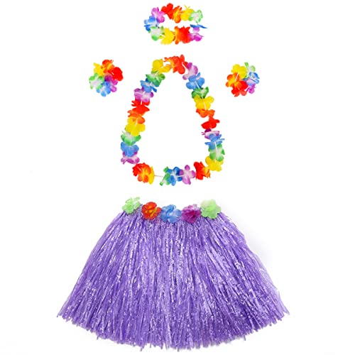 thematys Hawaii Kostüm - Hawaiirock & Blumenkranz für Herren & Damen - Perfekt für Fasching, Karneval, Cosplay, Halloween, Oktoberfest, Hochzeit, Beachparty, Urlaub, Geburtstag, Sommerfest von thematys