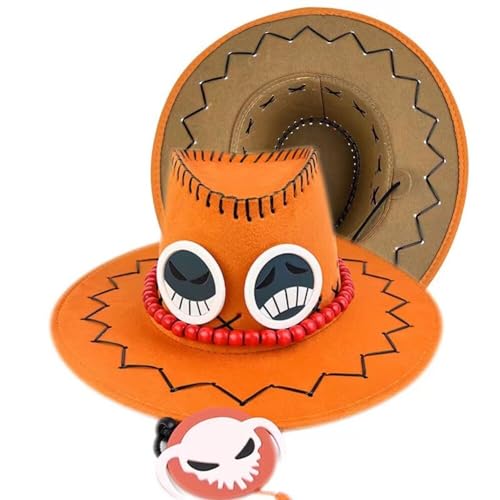thematys Portgas D. Ace Piratenhut - Stilvoller One P. Anime Sonnenhut für Cosplay & Karneval - Robuster Polyester Piratenhut - Unisex für Fans aller Altersgruppen (Style002) thematys Portgas D. Ace Piratenhut - Stilvoller One P. Anime Sonnenhut für Cosplay & Karneval - Robuster Polyester Piratenhut - Unisex für Fans aller Altersgruppen (Style002) von thematys