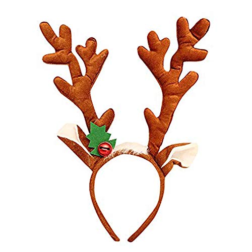 thematys Rentier-Geweih Haarreif – Festlicher Weihnachts-Kopfschmuck für Alle, Ideal für Weihnachten & Mottopartys (Style001) von thematys