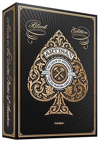 theory11 Artisan Playing Cards (Black) Spielkarten, Schwarz, Poker von theory11