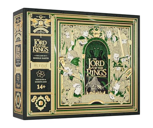 theory11 Herr der Ringe Puzzle – 1.000 Teile Puzzle – Offiziell lizenziertes Herr der Ringe Merchandise & Sammlerstücke – präzise Passform und Premium-Qualität – Zwischenpuzzle von theory11