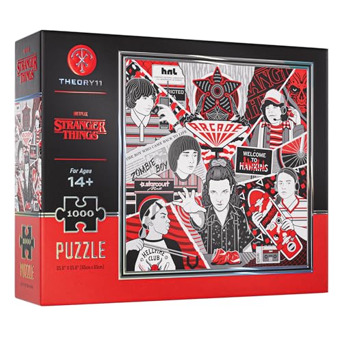 theory11 Stranger Things Puzzle – 1.000 Teile Puzzle – Offiziell lizenzierte Stranger Things Merchandise & Sammlerstücke – präzise Passform und Premium-Qualität – Zwischenpuzzle theory11 Stranger Things Puzzle – 1.000 Teile Puzzle – Offiziell lizenzierte Stranger Things Merchandise & Sammlerstücke – präzise Passform und Premium-Qualität – Zwischenpuzzle von theory11
