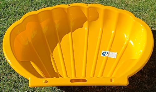 Sandbox Sandkasten Sandmuschel Muschel Wasser Planschbecken groß 108x79cm XL, 5 Farben! (1x gelb) von thorberg