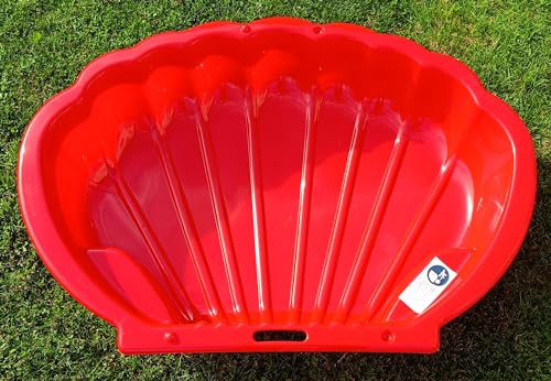 Sandbox Sandkasten Sandmuschel Muschel Wasser Planschbecken groß 108x79cm XL, 5 Farben! (1x rot) von thorberg